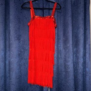 Red Fringe Dress